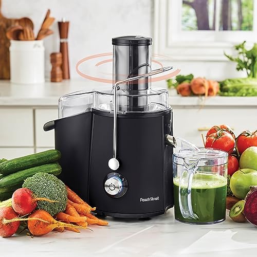 Peach Street centrifugal juicer with fresh produce